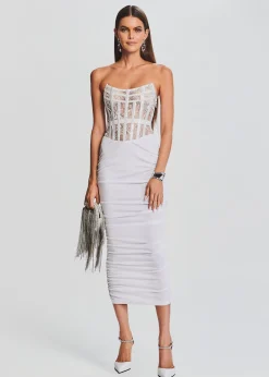 Retrofete Fae Embellished Dress White Shop