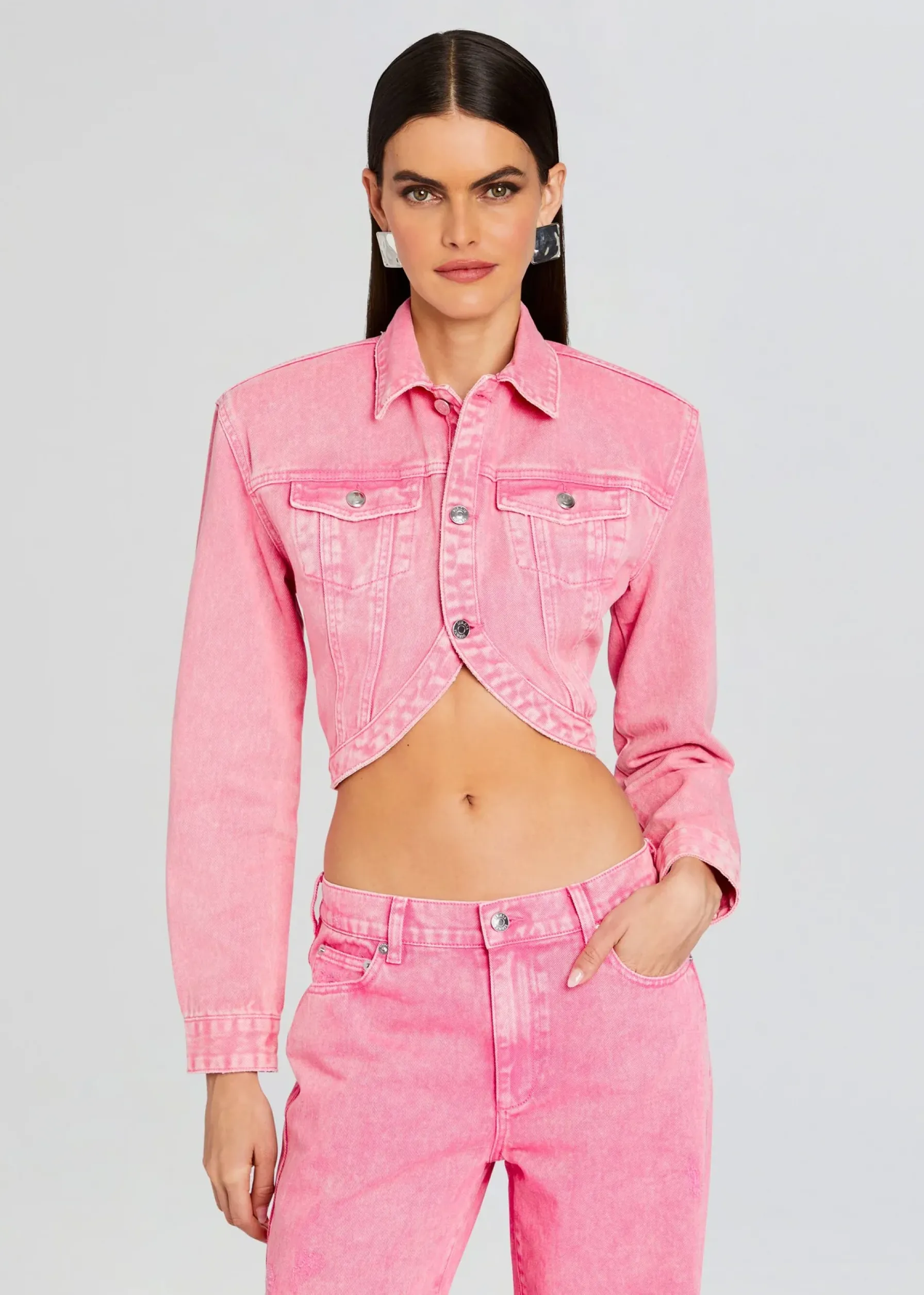 Retrofete Faith Denim Jacket Malibu Pink Cheap