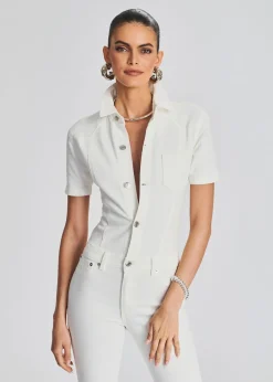 Retrofete Fallon Jumpsuit White Flash Sale