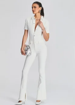 Retrofete Fallon Jumpsuit White Flash Sale