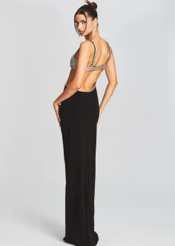 Retrofete Fernanda Dress Black/Silver Discount