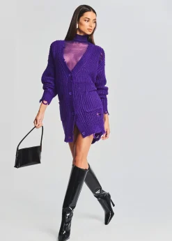 Retrofete Florence Sweater Dress Violet Flash Sale