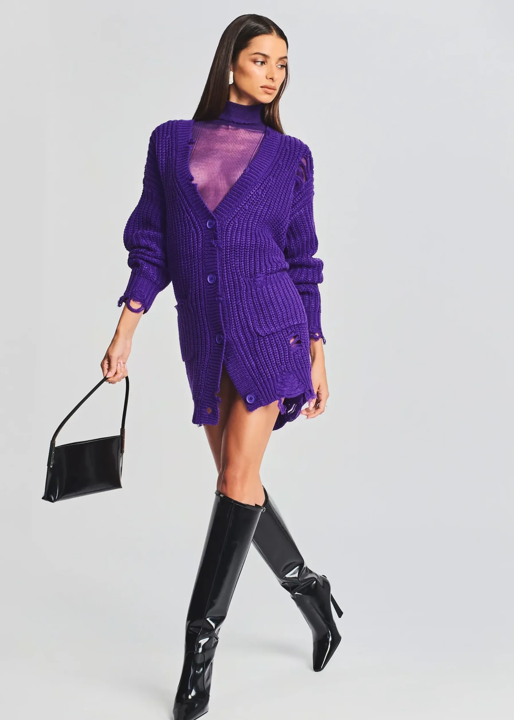 Retrofete Florence Sweater Dress Violet Flash Sale