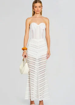 Retrofete Florey Long Dress Natural White Discount