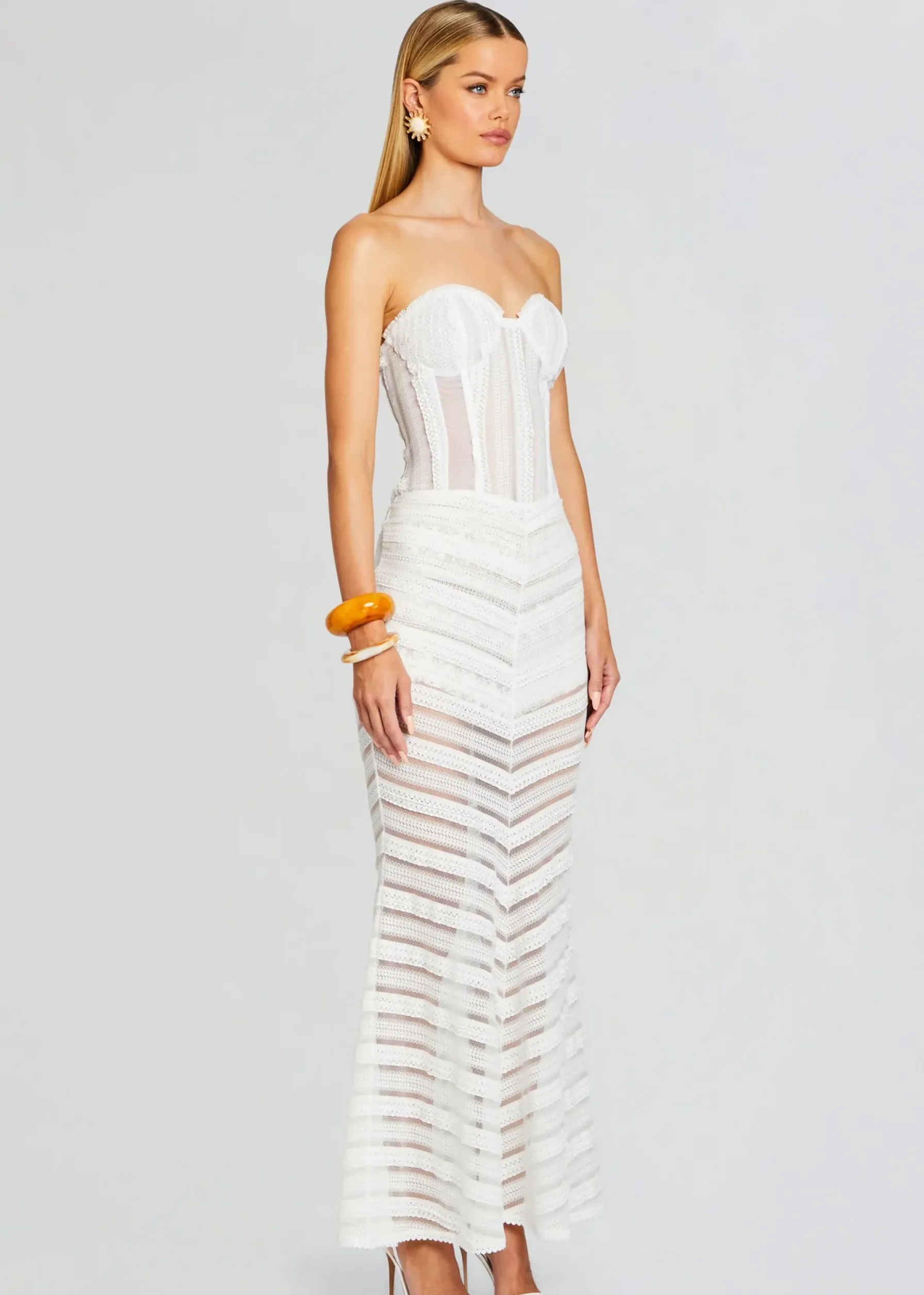 Retrofete Florey Long Dress Natural White Discount