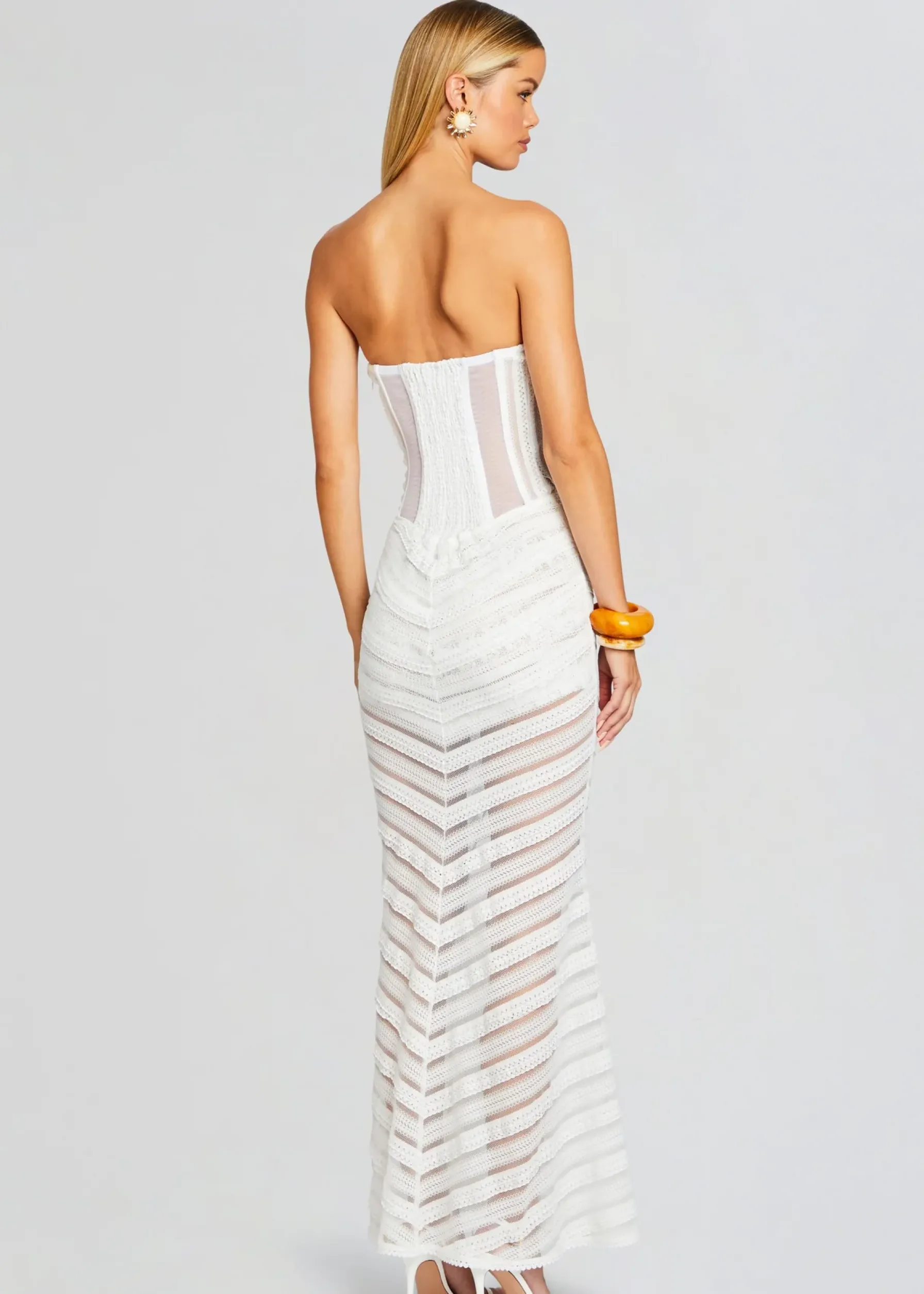 Retrofete Florey Long Dress Natural White Discount