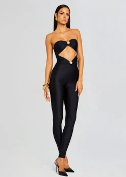 Retrofete Fluer Lycra Jumpsuit Black Cheap