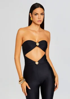 Retrofete Fluer Lycra Jumpsuit Black Cheap