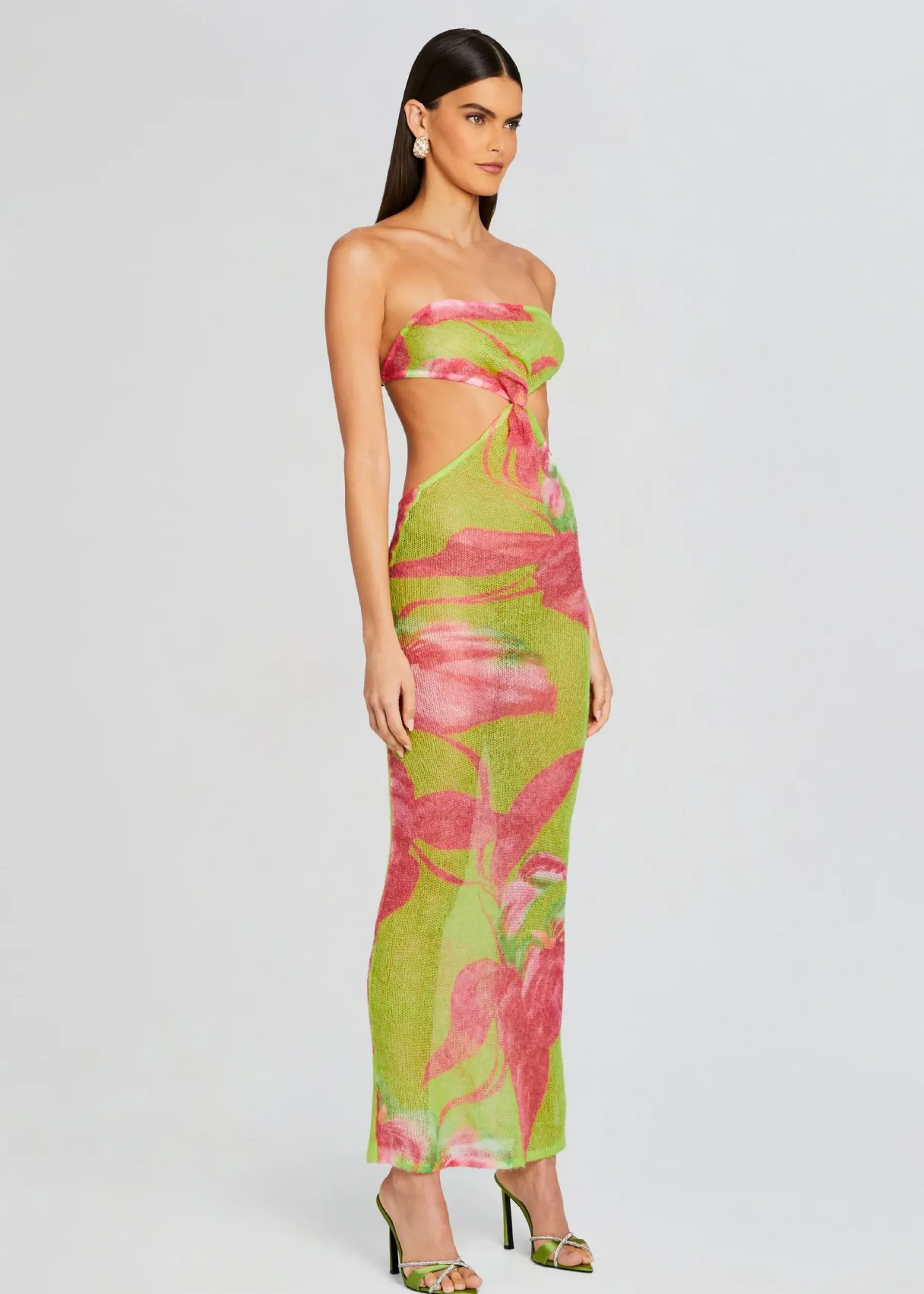 Retrofete Fontelina Knit Dress Lime Anthurium Clearance