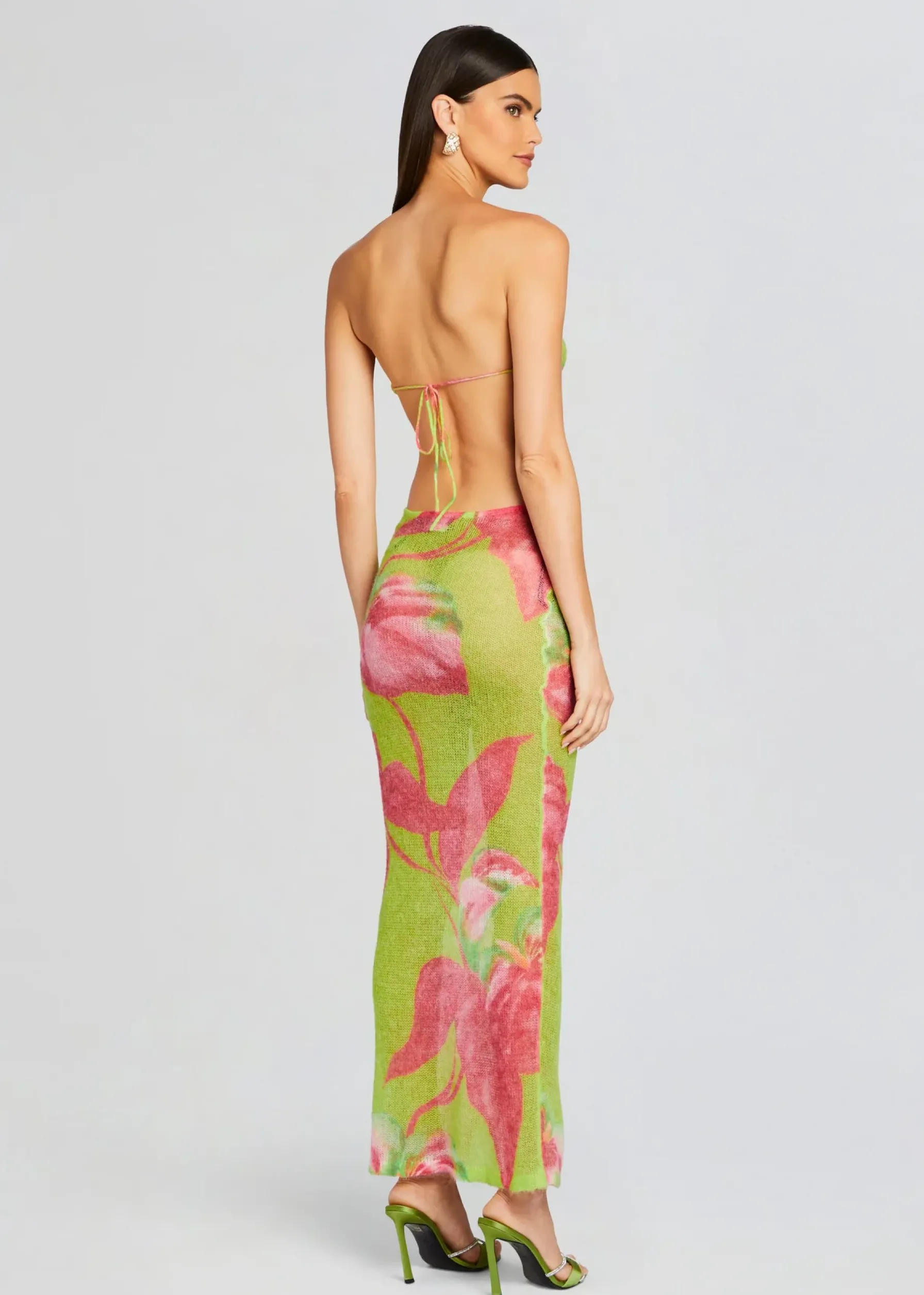 Retrofete Fontelina Knit Dress Lime Anthurium Clearance