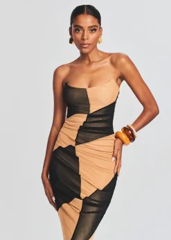 Retrofete Ford Dress Black/Nude Cheap