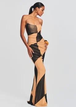 Retrofete Ford Dress Black/Nude Flash Sale