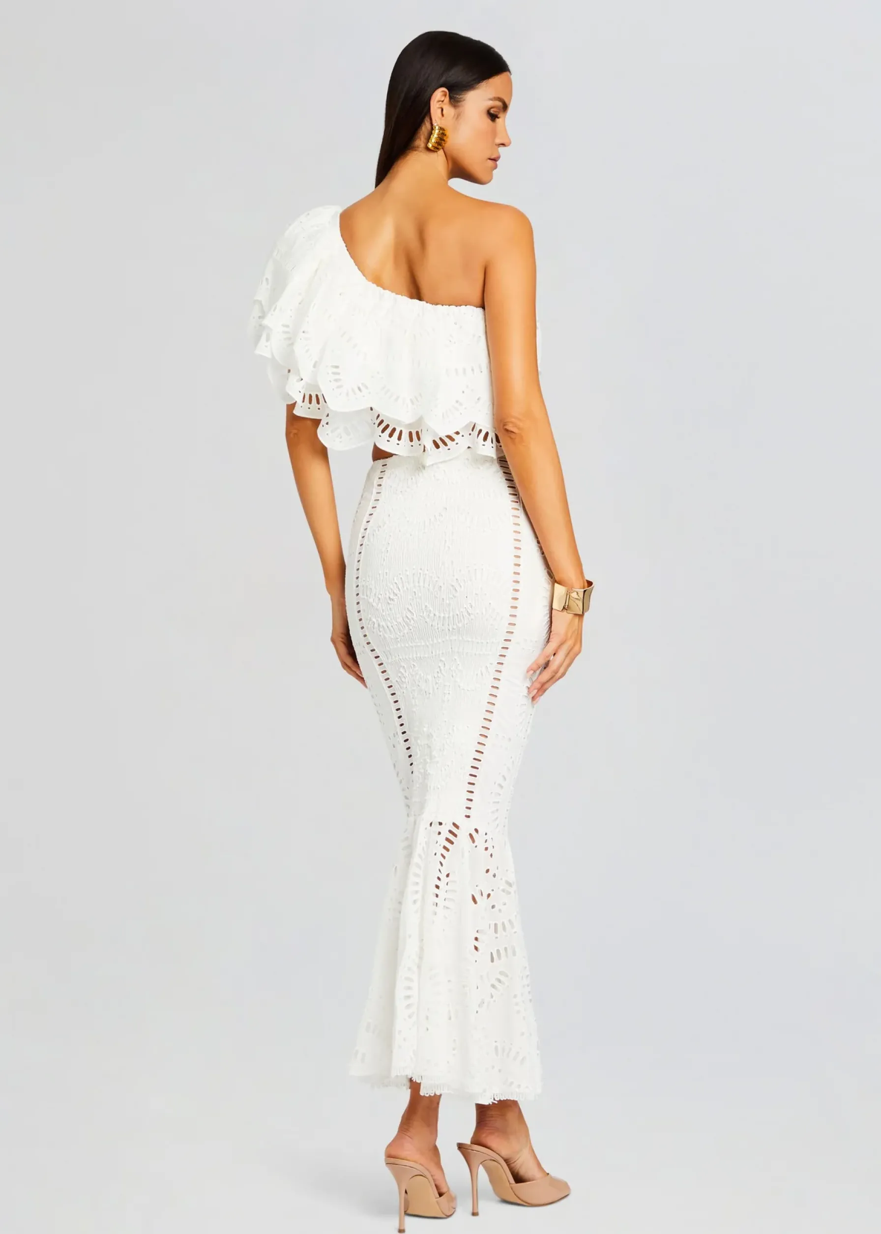 Retrofete Fray Long Skirt White Samoa Sale