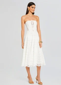 Retrofete Galik Midi Dress White Samoa Cheap