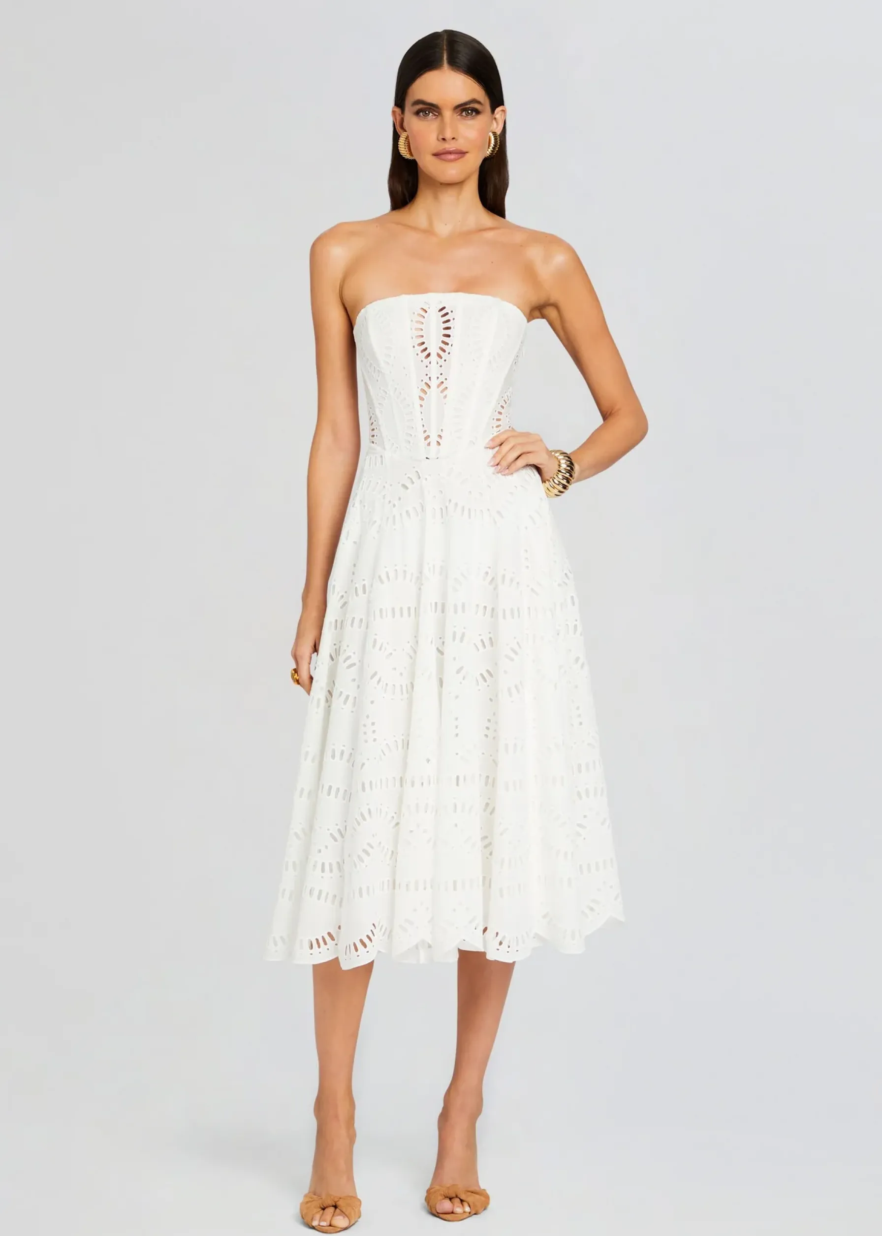 Retrofete Galik Midi Dress White Samoa Cheap