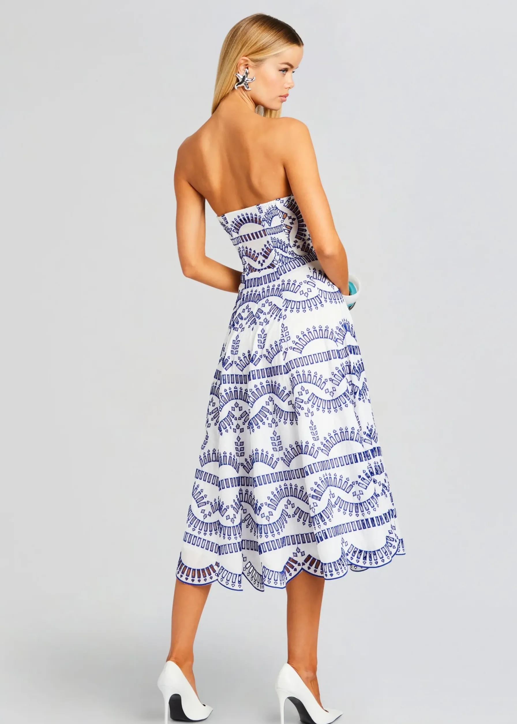 Retrofete Galik Midi Dress Klein Blue Outlet