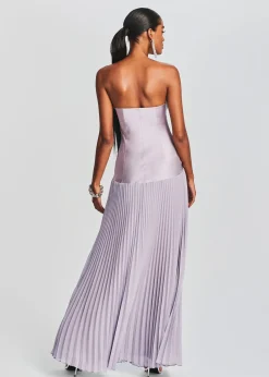 Retrofete Genevieve Silk Dress Mink Grey Outlet