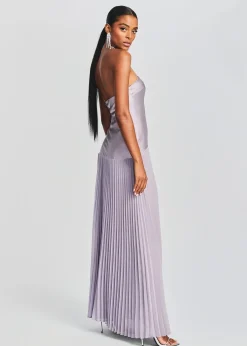 Retrofete Genevieve Silk Dress Mink Grey Shop