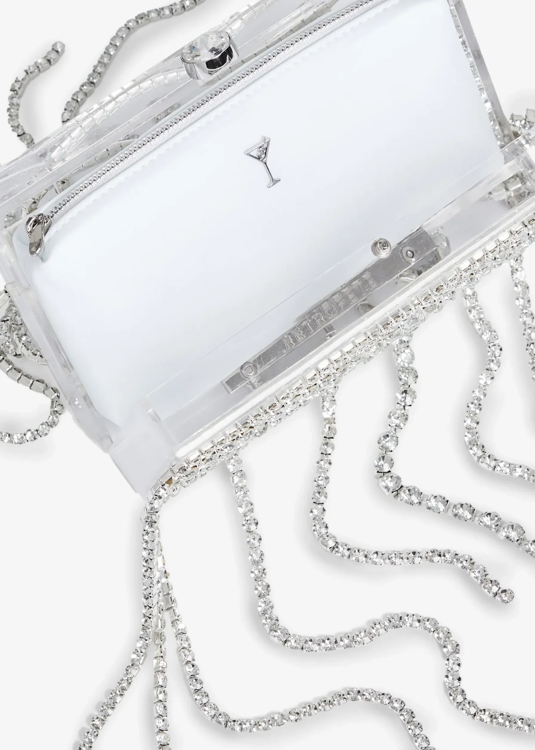 Retrofete Georgina Crystal Bag Clear/Silver Clearance