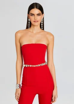 Retrofete Glenda Jumpsuit Fiery Red/Silver Best Sale