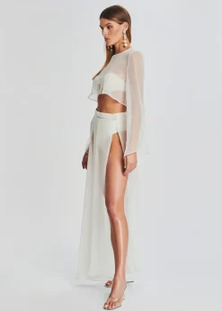 Retrofete Grace Cropped Shirt Cream Discount