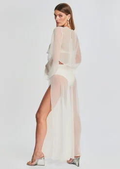 Retrofete Grace Cropped Shirt Cream Discount