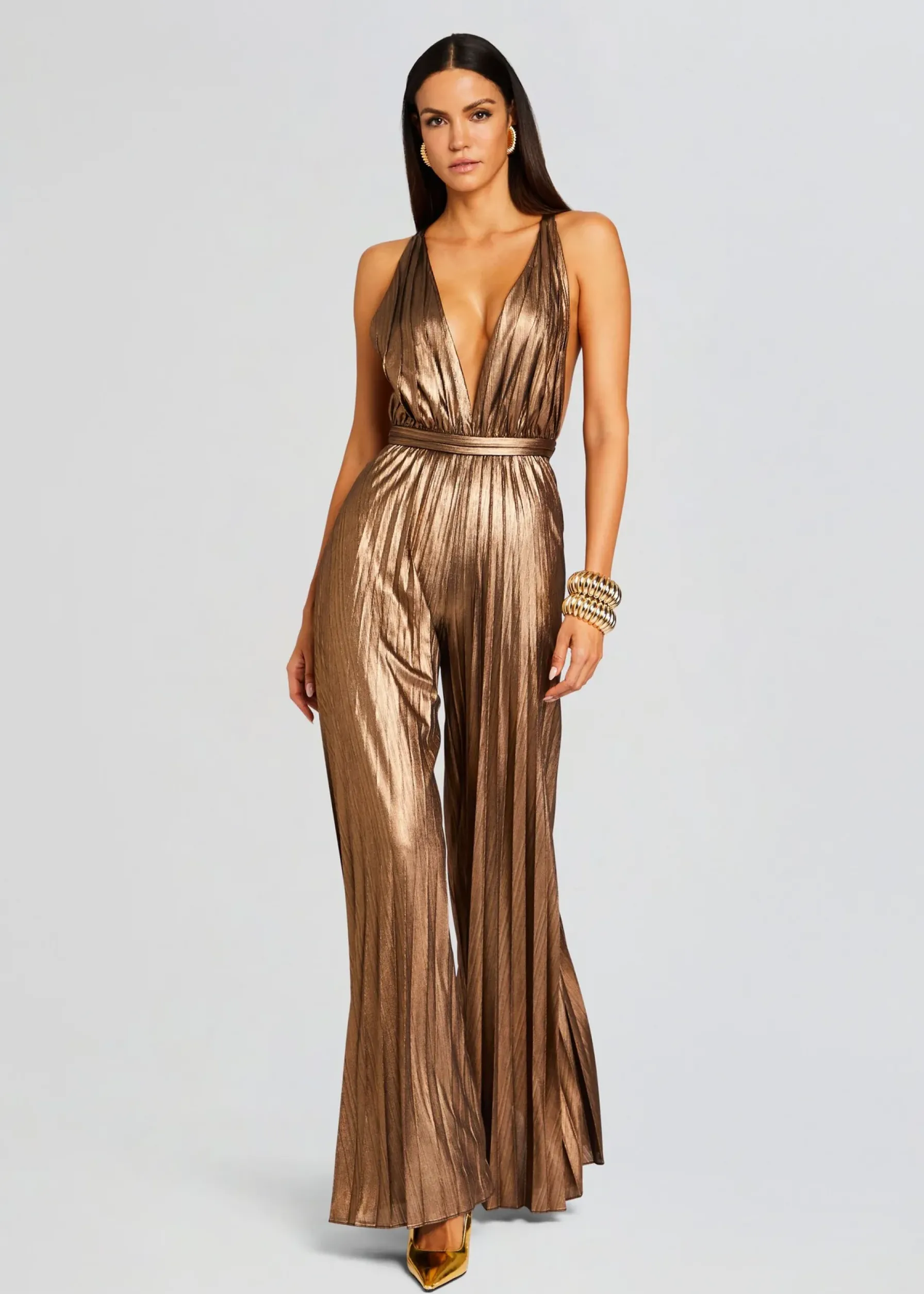 Retrofete Graciane Jumpsuit Metallic Bronze Shop