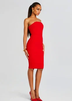 Retrofete Half Moon Midi Dress Red Store