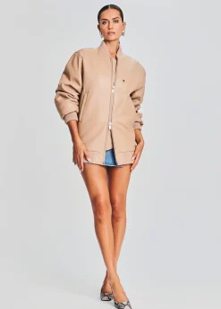 Retrofete Halle Leather Jacket Tannin Fashion