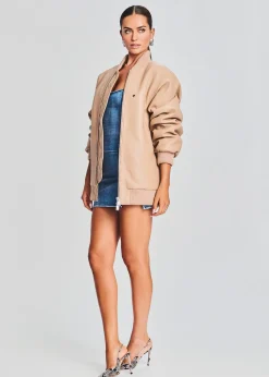 Retrofete Halle Leather Jacket Tannin Cheap