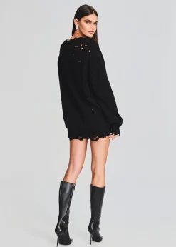 Retrofete Hank Sweater Dress Black Cheap