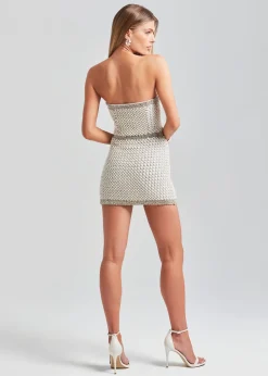 Retrofete Heather Pearl Dress White/Silver Sale