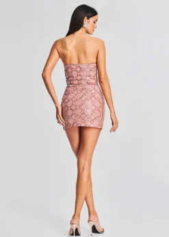 Retrofete Heather Sequin Chainmail Dress Iridescent Coral Best Sale
