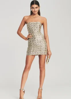 Retrofete Heather Sequin Dress Silver/Gold Best