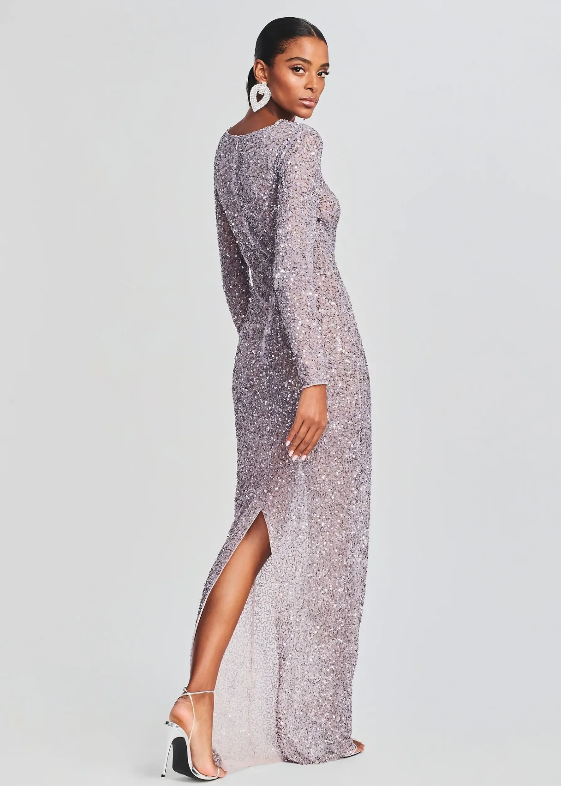 Retrofete Heidi Sequin Dress Mink Grey Best