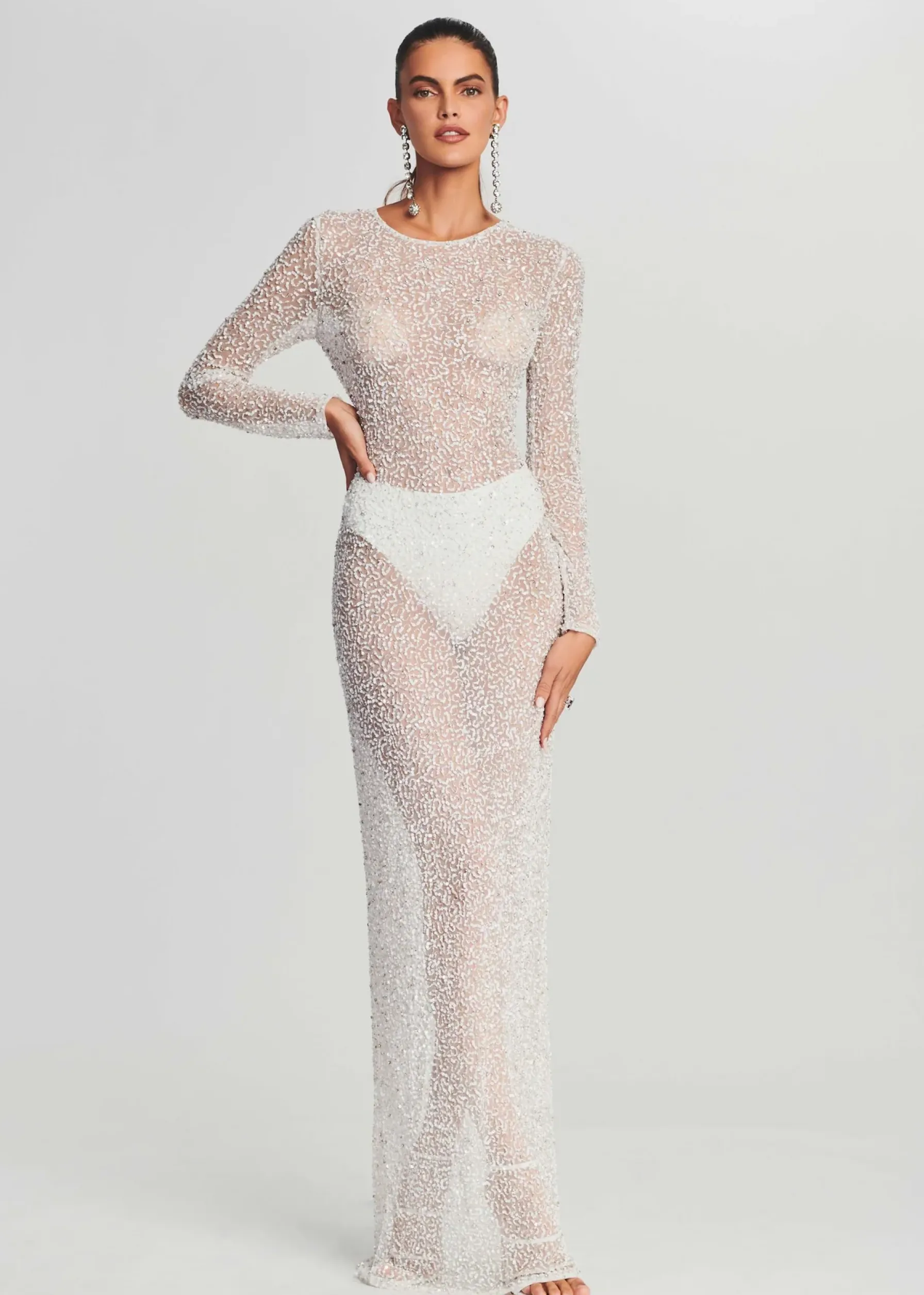 Retrofete Heidi Sequin Dress White Online