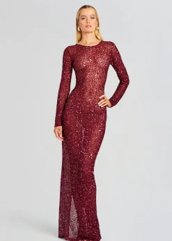 Retrofete Heidi Sequin Dress Merlot Cheap