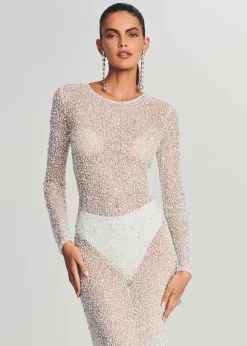 Retrofete Heidi Sequin Dress White Best