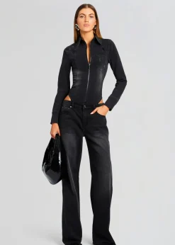 Retrofete Helena Denim Bodysuit Midnight Terry Online