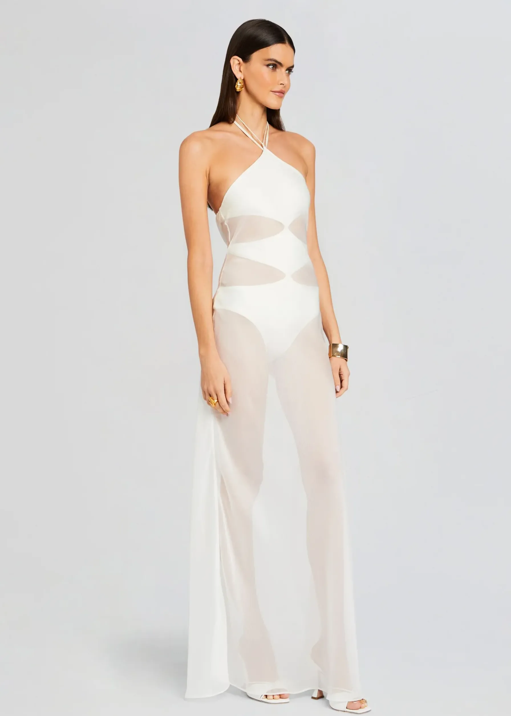 Retrofete Heleny Maxi Dress Cream New