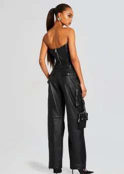 Retrofete Honey Leather Pant Black Discount