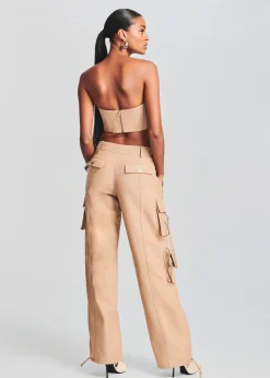 Retrofete Honey Leather Pant Tannin New