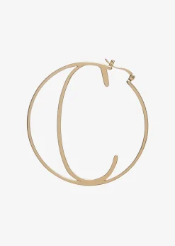 Retrofete Hoop Letter Earring Gold Sale