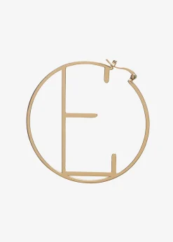 Retrofete Hoop Letter Earring Gold Sale