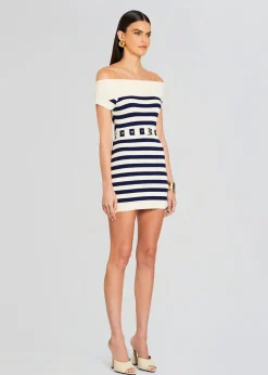 Retrofete Hull Knit Dress Cream/ Navy Best Sale