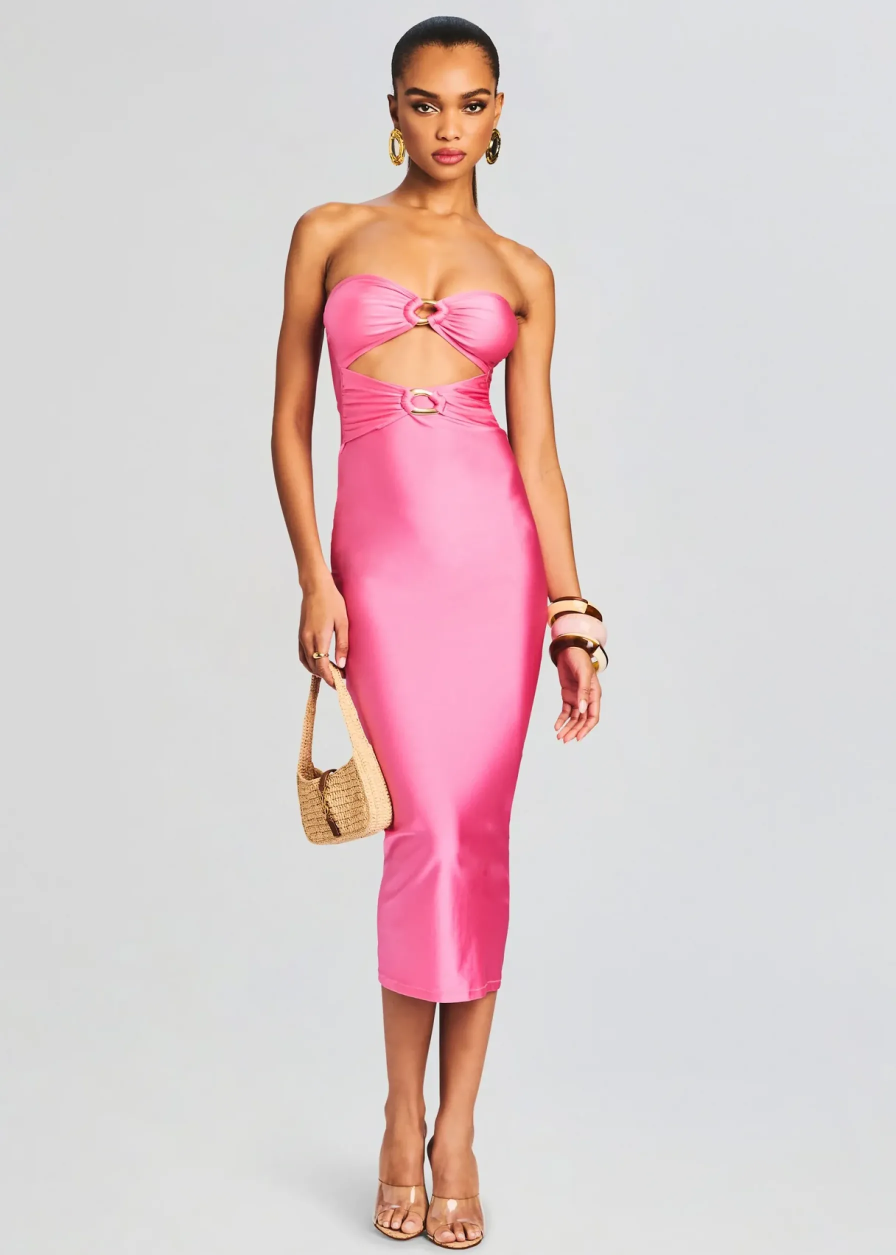 Retrofete Ida Lycra Midi Dress Rose Blossom Sale
