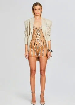 Retrofete Indie Embellished Dress Tannin Fashion
