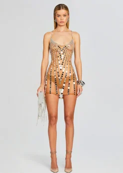 Retrofete Indie Embellished Dress Tannin New