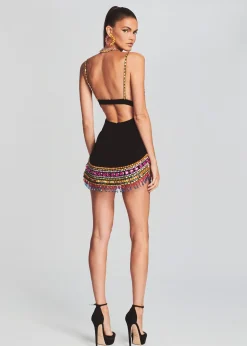 Retrofete Isadora Embellished Dress Multi/Black Discount