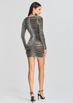 Retrofete Jacqueline Crystal Embellished Dress Black/Silver Flash Sale